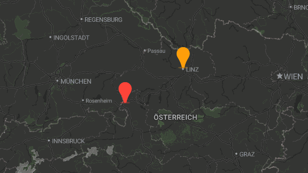 Map of company locations