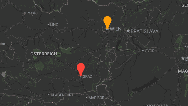 Map of company locations