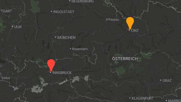 Map of company locations