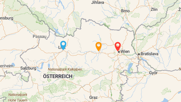 Map of company locations