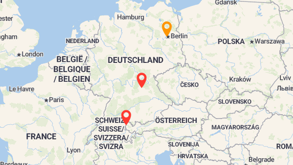 Map of company locations