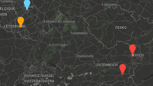 Map of company locations