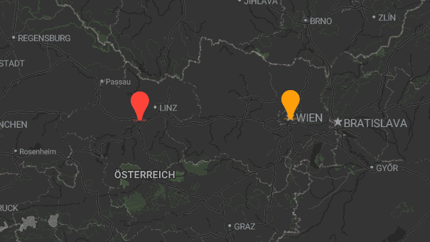 Map of company locations