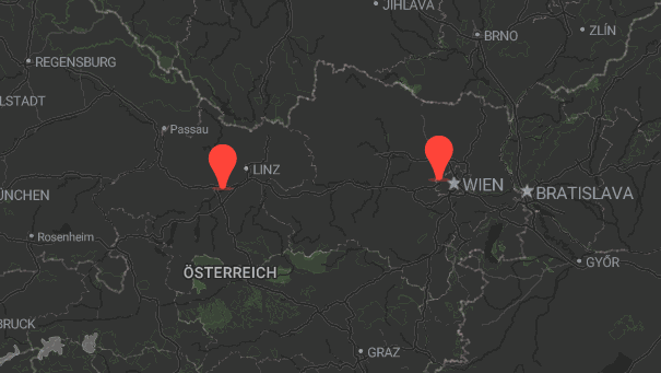 Map of company locations