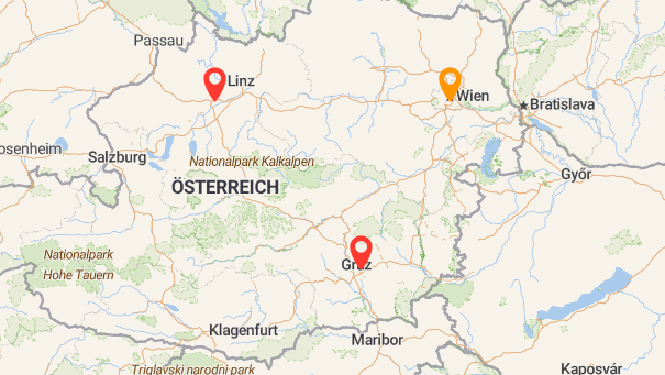 Map of company locations