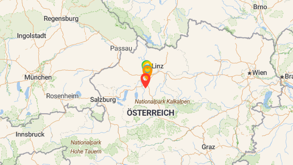 Map of company locations