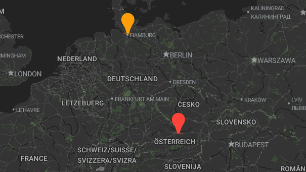 Map of company locations