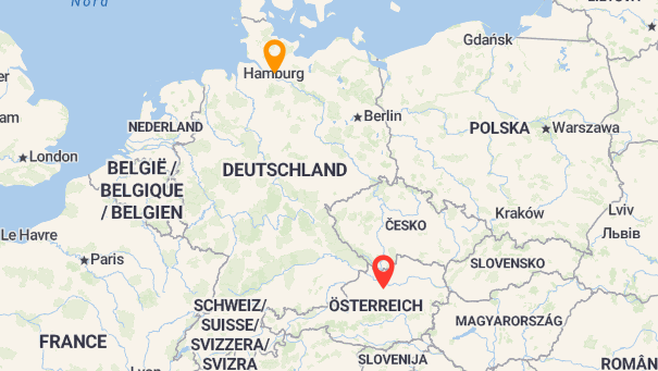 Map of company locations