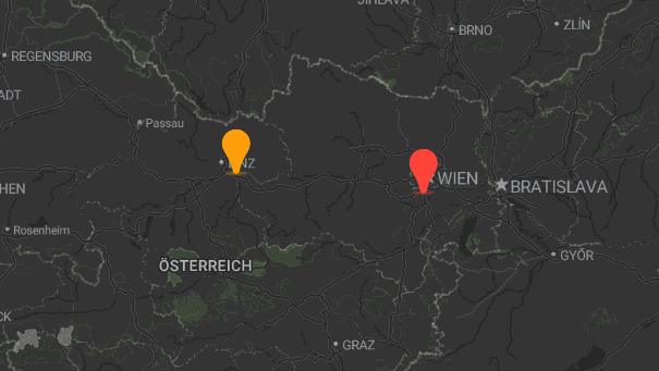 Map of company locations