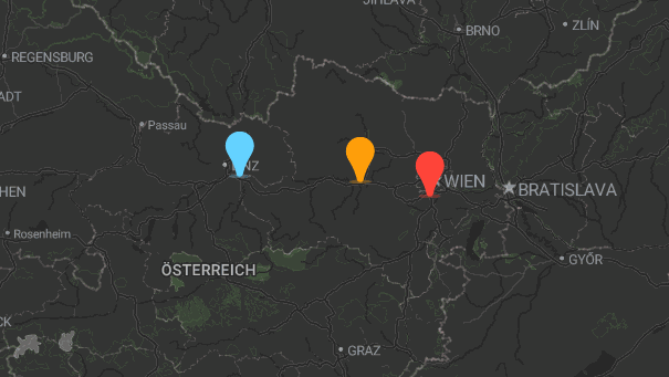 Map of company locations