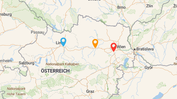 Map of company locations