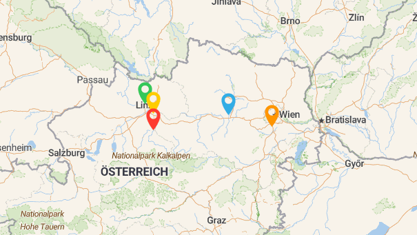 Map of company locations