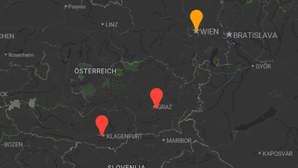 Map of company locations