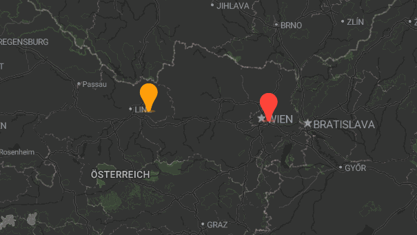 Map of company locations