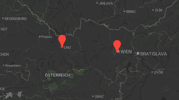 Map of company locations