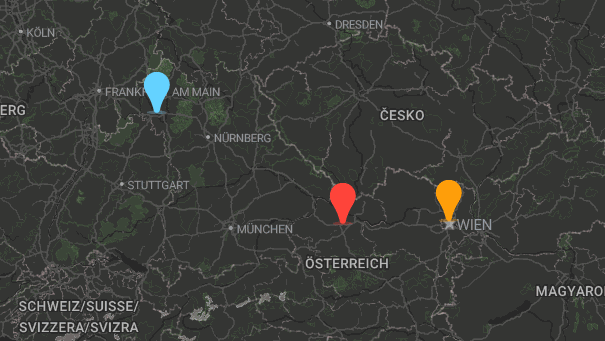 Map of company locations