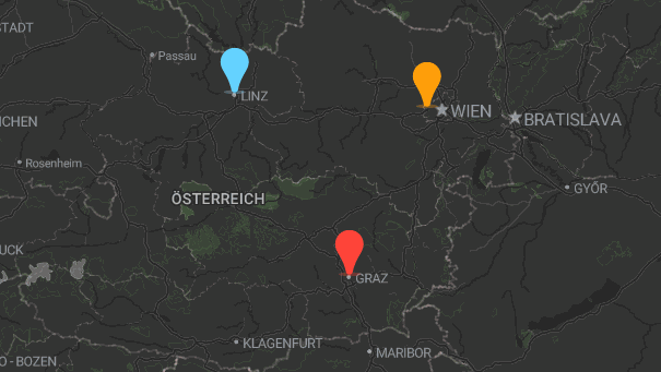 Map of company locations