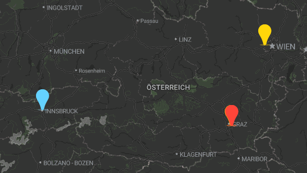 Map of company locations