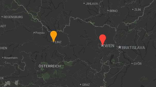 Map of company locations