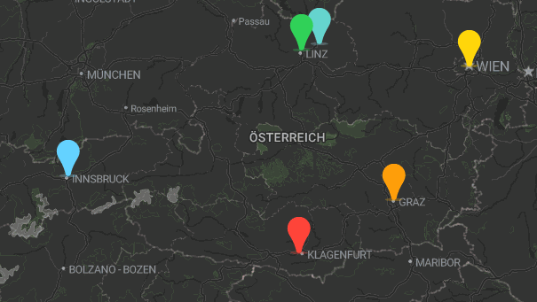 Map of company locations