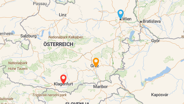 Map of company locations