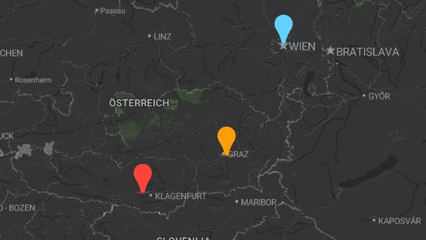 Map of company locations