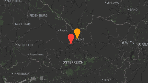 Map of company locations