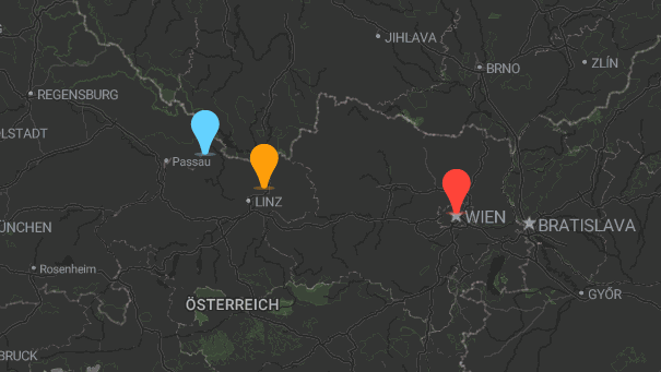 Map of company locations