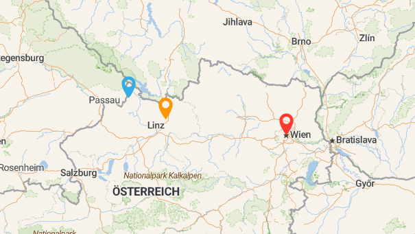 Map of company locations