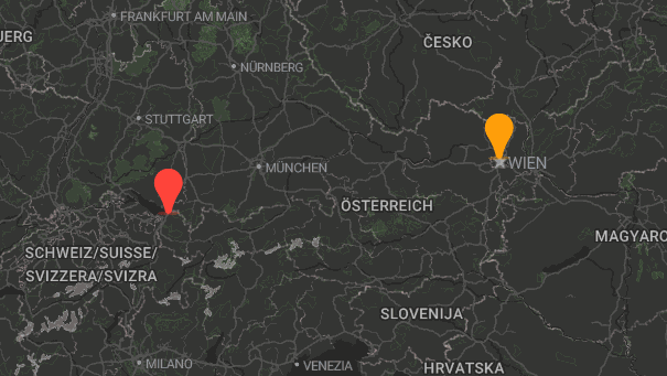 Map of company locations