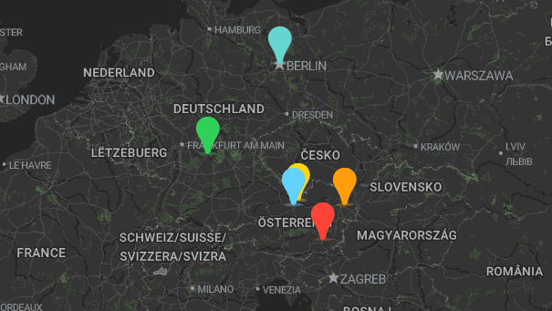 Map of company locations