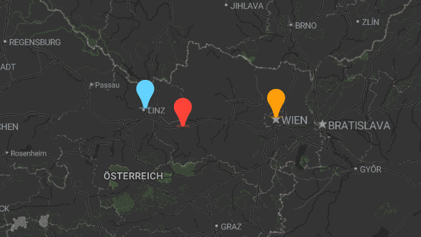 Map of company locations