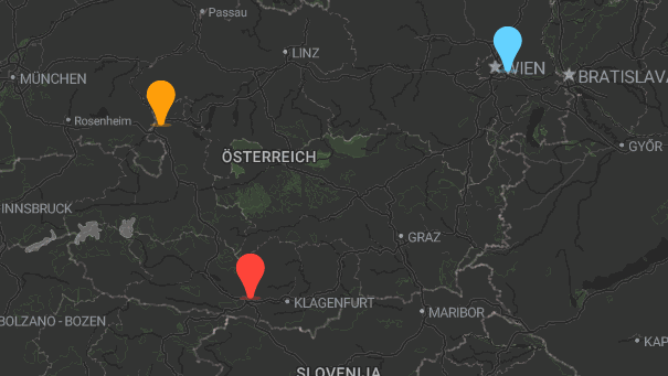 Map of company locations