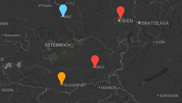 Map of company locations