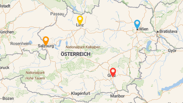 Map of company locations