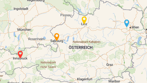 Map of company locations