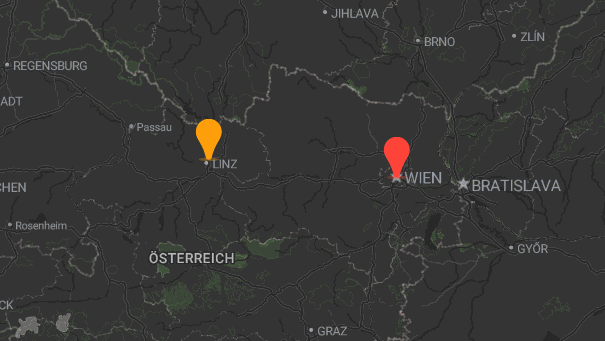 Map of company locations