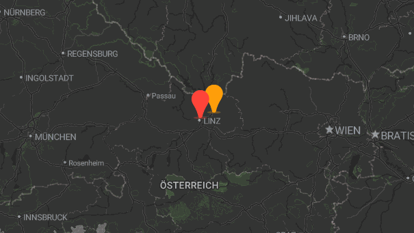 Map of company locations