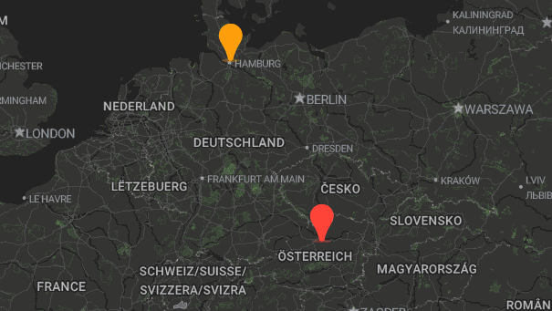 Map of company locations