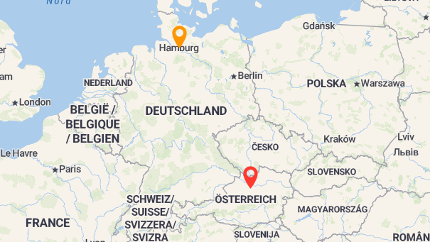 Map of company locations