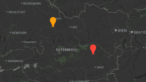 Map of company locations