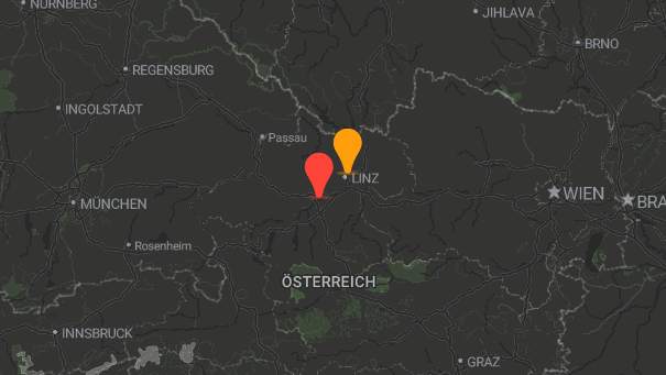 Map of company locations