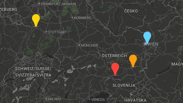 Map of company locations