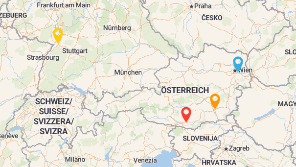 Map of company locations