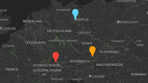 Map of company locations