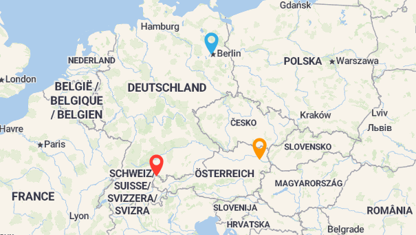 Map of company locations