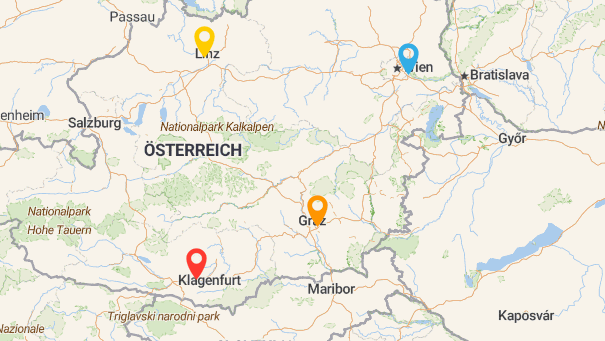 Map of company locations