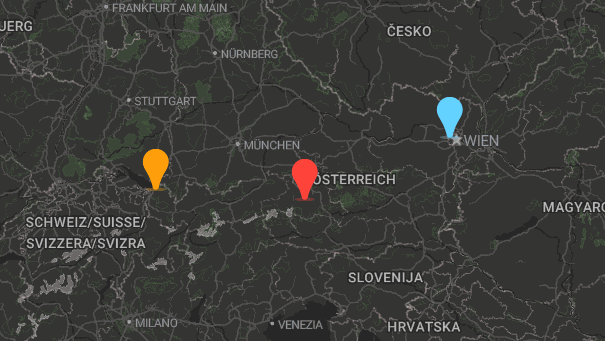 Map of company locations