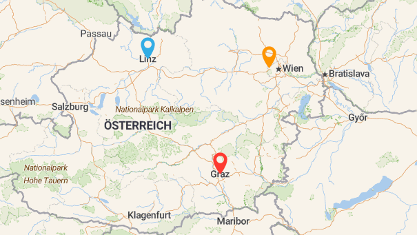 Map of company locations