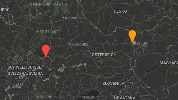 Map of company locations